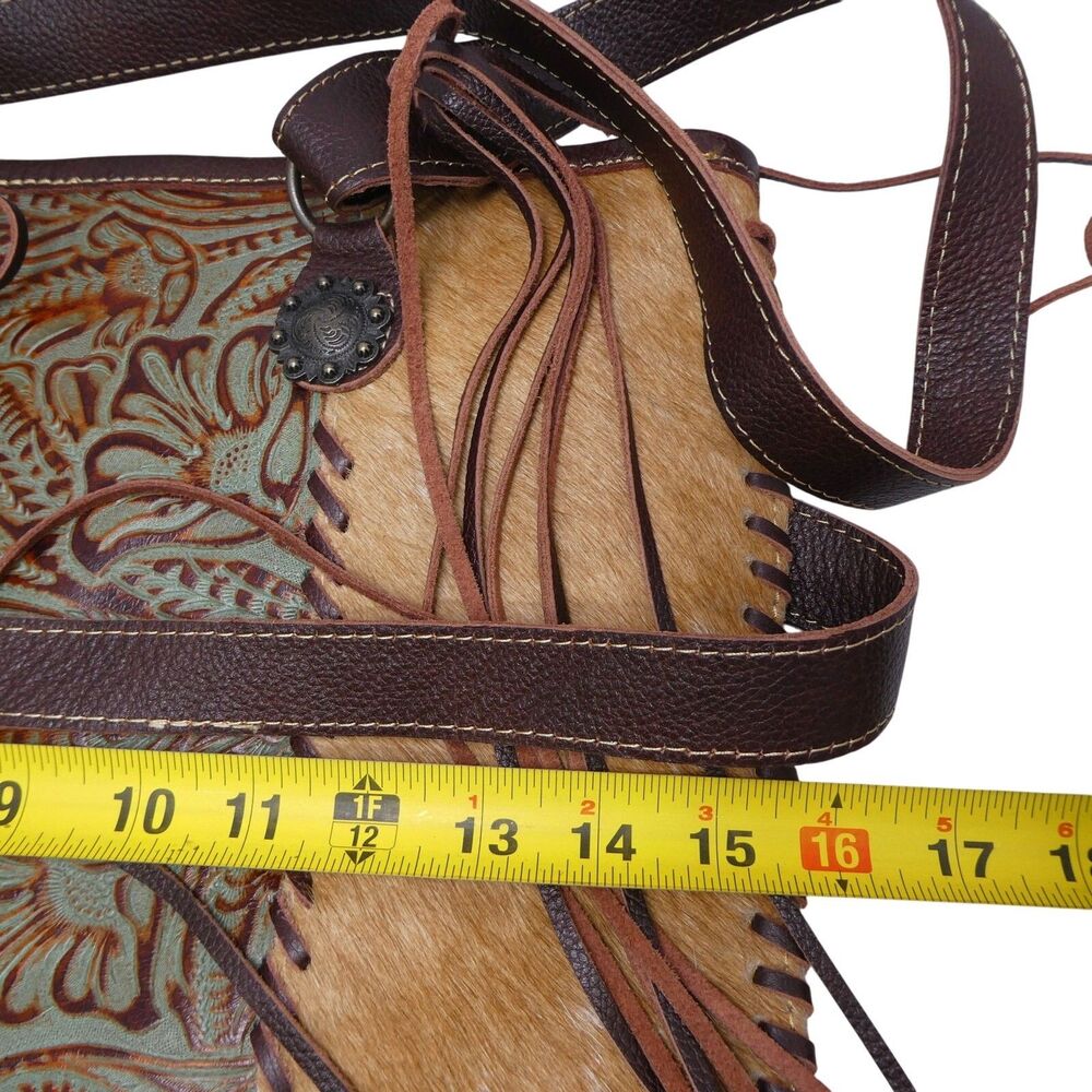 Myra Bag NWT Beautiful Handcrafted "Ferric” Fur & Emboss-Leather Handbag - Picture 11 of 14